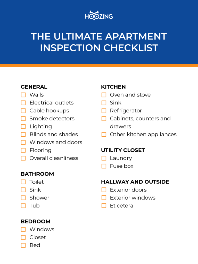 The ultimate apartment inspection checklist