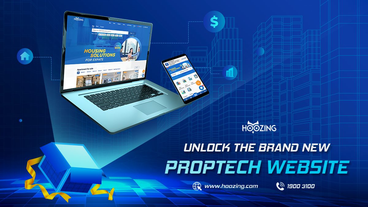 The new proptech website version is designed with an eye-catching and smart interface